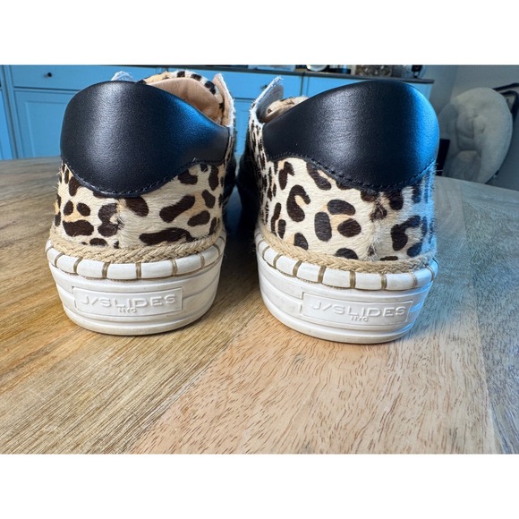 J/Slides Leopard Print leather slip on Women's shoes - Picture 5 of 10